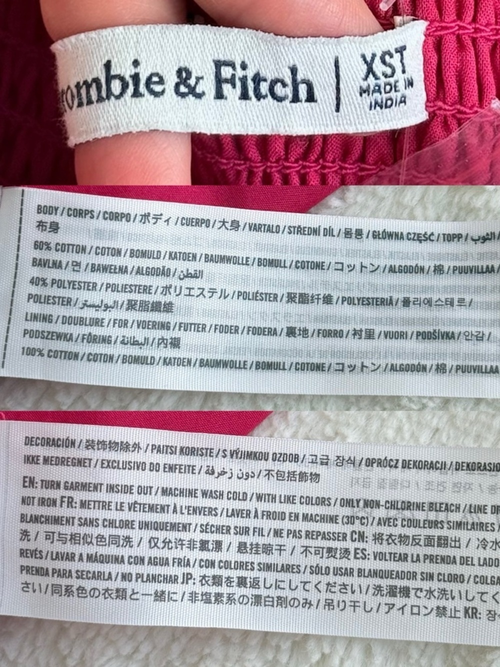 Abercrombie & Fitch NWT Emerson Ruched Pink Berry Midi Dress XS Tall - Picture 7 of 9